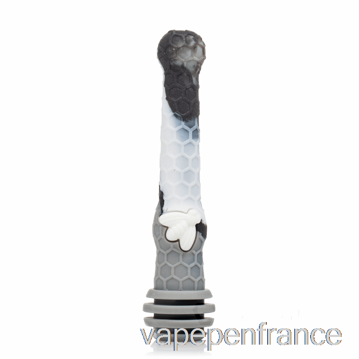 Stratus Honey Dipper Silicone Dab Straw Marble Gris (noir / Gris / Blanc) Stylo Vape